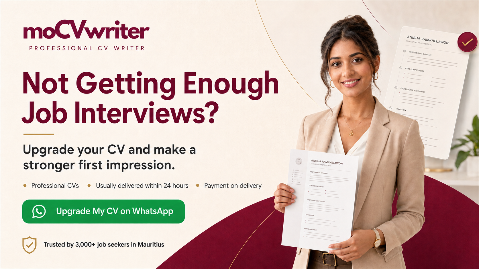 MoCV Writer - Professional CV Writer